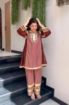 FANCY MUSLIN LAMPI LACE WORK TOP PENT SET FESTIVE WEAR WHOLESALE PRICE ETHNIC GARMENT (2)