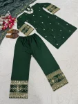 FANCY NATURAL CREPE SILK SEQUENCE EMBROIDERY WORK TOP BOTTOM WITH DUPATTA FESTIVE WEAR WHOLESALE PRICE ETHNIC GARMENT (2)