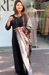 FANCY ROMAN SILK CUT WORK LACE TOP BOTTOM WITH DUPATTA FESTIVE WEAR WHOLESALE PRICE ETHNIC GARMENT (2)