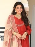 FANCY ROMAN SILK EMBROIDERY WORK TOP BOTTOM WITH DUPATTA FESTIVE WEAR WHOLESALE PRICE ETHNIC GARMENT (22)