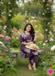 FANCY SLUB COTTON PRINTED WORK TOP PENT SET OFFICE WEAR WHOLESALE PRICE ETHNIC GARMENT (6)