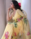 FANCY TABBY ORGANZA SILK DIGITAL PRINT AND KHATLI WORK SAREE WITH UNSTITCHED BLOUSE PARTY WEAR WHOLESALE PRICE ETHNIC GARMENT (7)
