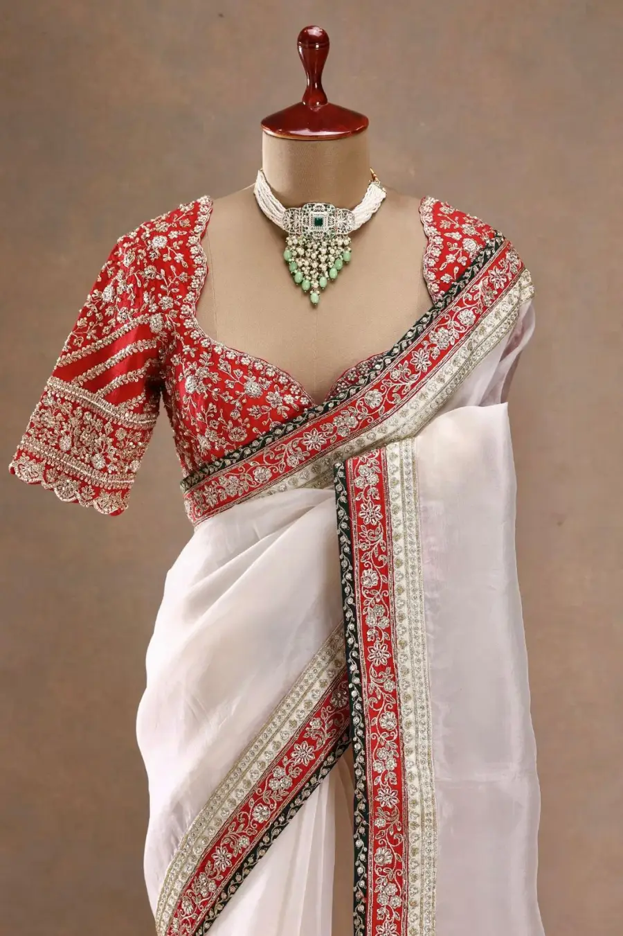 FANCY TABBY SILK THREAD WITH SEQUENCE WORK SAREE WITH UNSTITCHED BLOUSE WEDDING WEAR WHOLESALE PRICE ETHNIC GARMENT (5)