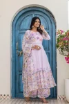 FANCY TB ORGANZA DIGITAL PRINT WITH HAND WORK GOWN BOTTOM WITH DUPATTA FESTIVE WEAR WHOLESALE PRICE ETHNIC GARMENT (2)