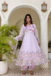 FANCY TB ORGANZA DIGITAL PRINT WITH HAND WORK GOWN BOTTOM WITH DUPATTA FESTIVE WEAR WHOLESALE PRICE ETHNIC GARMENT (2)