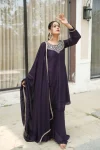 FANCY VICHITRA EMBROIDERY NECK WITH LACE BORDER WORK TOP PALAZZO WITH DUPATTA FESTIVE WEAR WHOLESALE PRICE ETHNIC GARMENT (5)