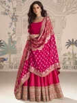 FANCY VICHITRA SILK EMBROIDERY SEQUENCE + CODING WORK GOWN WITH DUPATTA FESTIVE WEAR WHOLESALE PRICE ETHNIC GARMENT (2)