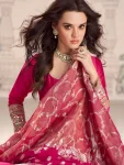 FANCY VICHITRA SILK EMBROIDERY SEQUENCE + CODING WORK GOWN WITH DUPATTA FESTIVE WEAR WHOLESALE PRICE ETHNIC GARMENT (2)