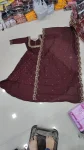 FANCY VICHITRA SILK EMBROIDERY THREAD WORK TOP LEHENGA WITH DUPATTA FESTIVE WEAR WHOLESALE PRICE ETHNIC GARMENT (3)