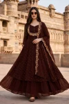 FANCY VICHITRA SILK EMBROIDERY THREAD WORK TOP LEHENGA WITH DUPATTA FESTIVE WEAR WHOLESALE PRICE ETHNIC GARMENT (3)