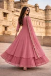 FANCY VICHITRA SILK EMBROIDERY THREAD WORK TOP LEHENGA WITH DUPATTA FESTIVE WEAR WHOLESALE PRICE ETHNIC GARMENT (4)