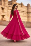 FANCY VICHITRA SILK EMBROIDERY THREAD WORK TOP LEHENGA WITH DUPATTA FESTIVE WEAR WHOLESALE PRICE ETHNIC GARMENT (1)