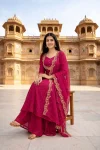 FANCY VICHITRA SILK EMBROIDERY THREAD WORK TOP LEHENGA WITH DUPATTA FESTIVE WEAR WHOLESALE PRICE ETHNIC GARMENT (1)