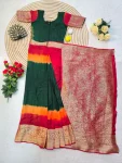 FANCY VISCOSE SILK WEAVING & 3D DYED WORK GOWN SAREE DAILY WEAR WHOLESALE PRICE ETHNIC GARMENT (5)