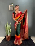FANCY VISCOSE SILK WEAVING & 3D DYED WORK GOWN SAREE DAILY WEAR WHOLESALE PRICE ETHNIC GARMENT (5)