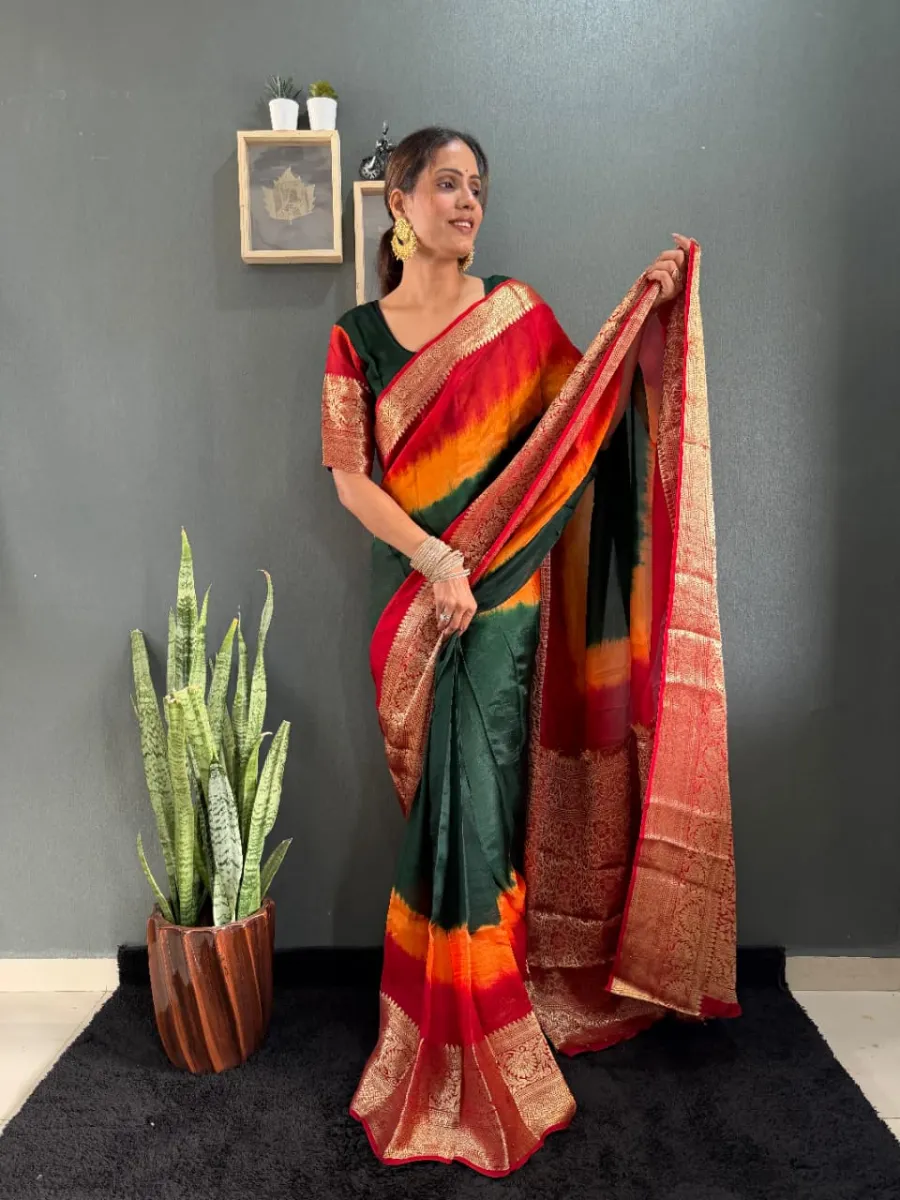 FANCY VISCOSE SILK WEAVING & 3D DYED WORK GOWN SAREE DAILY WEAR WHOLESALE PRICE ETHNIC GARMENT (6)