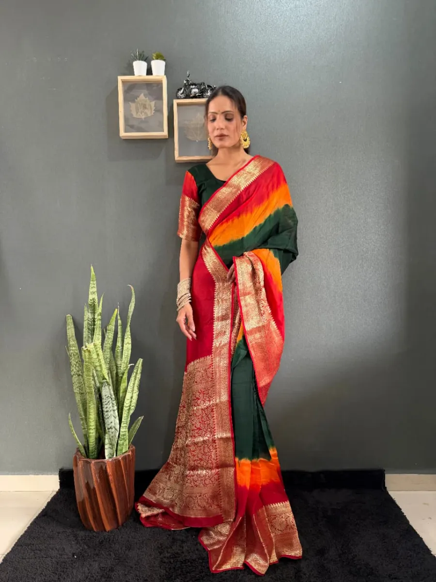 FANCY VISCOSE SILK WEAVING & 3D DYED WORK GOWN SAREE DAILY WEAR WHOLESALE PRICE ETHNIC GARMENT (7)