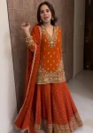 FASHIONABLE GEORGETTE THREAD WITH 9 MM SEQUENCE WORK TOP PALAZZO WITH DUPATTA FESTIVE WEAR WHOLESALE PRICE ETHNIC GARMENT (2)