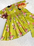 MODERN AMERICAN CREPE FLORAL PRINTED WITH SEQUENCE EMBROIDERY WORK KURTI PALAZZO SET FESTIVE WEAR WHOLESALE PRICE ETHNIC GARMENT (5)