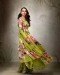 MODERN AMERICAN CREPE FLORAL PRINTED WITH SEQUENCE EMBROIDERY WORK KURTI PALAZZO SET FESTIVE WEAR WHOLESALE PRICE ETHNIC GARMENT (5)