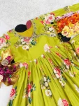 MODERN AMERICAN CREPE FLORAL PRINTED WITH SEQUENCE EMBROIDERY WORK KURTI PALAZZO SET FESTIVE WEAR WHOLESALE PRICE ETHNIC GARMENT (5)