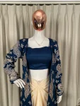 MODERN BANGLORI SILK PLAIN DRAPED SKIRT AND BLOUSE WITH CODING WITH SEQUENCE EMBROIDERY WORK KOTI PARTY WEAR WHOLESALE PRICE ETHNIC GARMENT (5)