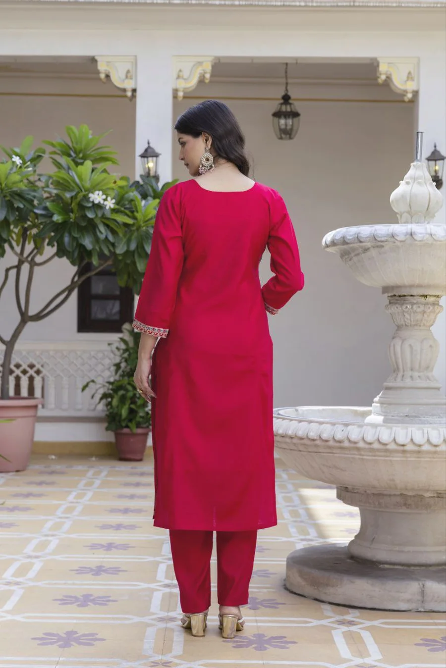 MODERN CHANDERI SEQUENCE CODING EMBROIDERY WORK TOP BOTTOM WITH DUPATTA FESTIVE WEAR WHOLESALE PRICE ETHNIC GARMENT (9)