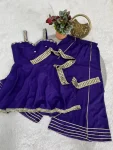 MODERN CHINON REAL MIRROR AND PAPER MIRROR WORK TOP PALAZZO WITH DUPATTA PARTY WEAR WHOLESALE PRICE ETHNIC GARMENT (2)