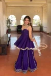 MODERN CHINON REAL MIRROR AND PAPER MIRROR WORK TOP PALAZZO WITH DUPATTA PARTY WEAR WHOLESALE PRICE ETHNIC GARMENT (2)
