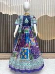 MODERN CHINON SILK DIGITAL PRINT, MIRROR HANDWORK & GOTA SAMOSA LACE WORK KID’D LEHENGA CHOLI WITH KOTI FESTIVE WEAR WHOLESALE PRICE ETHNIC GARMENT (13)