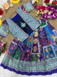 MODERN CHINON SILK DIGITAL PRINT, MIRROR HANDWORK & GOTA SAMOSA LACE WORK KID’D LEHENGA CHOLI WITH KOTI FESTIVE WEAR WHOLESALE PRICE ETHNIC GARMENT (13)