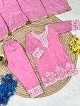 MODERN CHINON SILK EMBROIDERY SEQUENCE WORK KID’S TOP BOTTOM WITH DUPATTA FESTIVE WEAR WHOLESALE PRICE ETHNIC GARMENT (12)