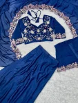 MODERN CHINON THREAD, EMBROIDERY , ZARI AND SEQUENCE WORK BLOUSE PALAZZO WITH SHRUG PARTY WEAR WHOLESALE PRICE ETHNIC GARMENT (9)