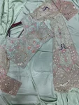 MODERN CREPE EMBROIDERY SEQUENCE WORK READY TO WEAR SAREE WITH STITCHED BLOUSE PARTY WEAR WHOLESALE PRICE ETHNIC GARMENT (1)