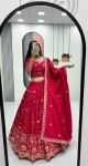 MODERN CREPE SILK EMBROIDERY THREAD & SEQUENCE WORK LEHENGA CHOLI WITH DUPATTA WEDDING WEAR WHOLESALE PRICE ETHNIC GARMENT (16)