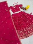 MODERN CREPE SILK EMBROIDERY THREAD & SEQUENCE WORK LEHENGA CHOLI WITH DUPATTA WEDDING WEAR WHOLESALE PRICE ETHNIC GARMENT (16)