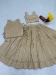 MODERN CRUNCHY SILK PLAIN LEHENGA CHOLI WITH THREAD AND SEQUENCE WORK JACKET WEDDING WEAR WHOLESALE PRICE ETHNIC GARMENT (10)