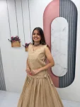 MODERN CRUNCHY SILK PLAIN LEHENGA CHOLI WITH THREAD AND SEQUENCE WORK JACKET WEDDING WEAR WHOLESALE PRICE ETHNIC GARMENT (10)