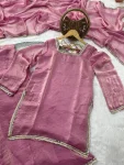 MODERN FENDY SATIN MIRROR WITH LACE BORDER WORK TOP PALAZZO WITH DUPATTA FESTIVE WEAR WHOLESALE PRICE ETHNIC GARMENT (2)