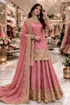 MODERN FENDY SILK EMBROIDERY SEQUENCE WORK TOP LEHENGA WITH DUPATTA WEDDING WEAR WHOLESALE PRICE ETHNIC GARMENT (13)
