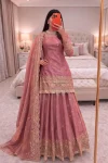MODERN FENDY SILK EMBROIDERY SEQUENCE WORK TOP LEHENGA WITH DUPATTA WEDDING WEAR WHOLESALE PRICE ETHNIC GARMENT (13)