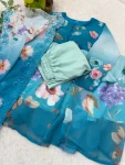 MODERN GEORGETTE DIGITAL PRINTED WITH HANDWORK GOWN BOTTOM WITH DUPATTA FESTIVE WEAR WHOLESALE PRICE ETHNIC GARMENT (3)