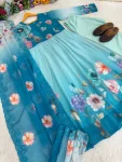 MODERN GEORGETTE DIGITAL PRINTED WITH HANDWORK GOWN BOTTOM WITH DUPATTA FESTIVE WEAR WHOLESALE PRICE ETHNIC GARMENT (3)