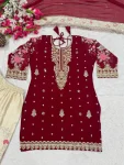 MODERN GEORGETTE EMBROIDERY 5 MM SEQUENCE WORK TOP PATIYALA WITH DUPATTA FESTIVE WEAR WHOLESALE PRICE ETHNIC GARMENT (3)