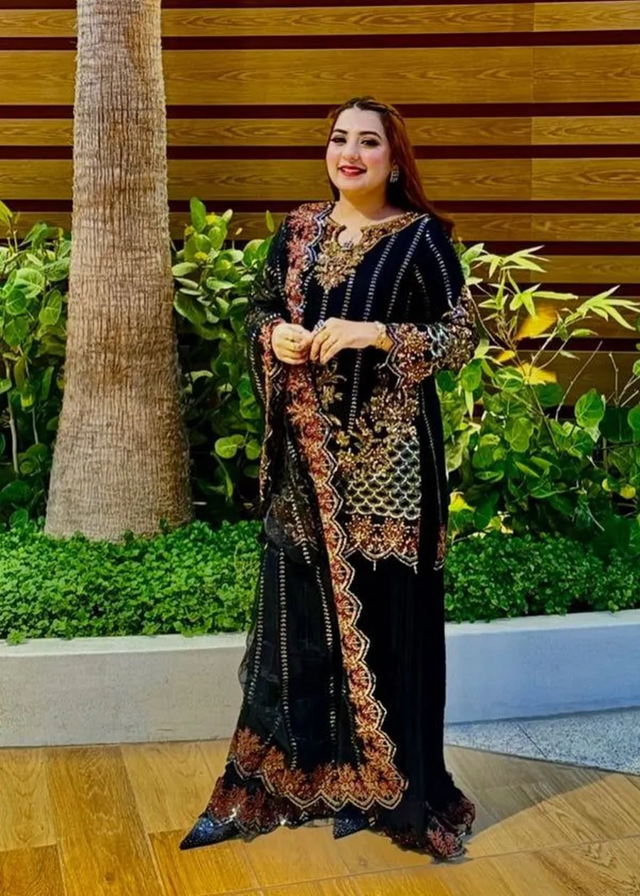 MODERN GEORGETTE EMBROIDERY SEQUENCE WITH FANCY LATKAN WORK TOP PALAZZO WITH DUPATTA FESTIVE WEAR WHOLESALE PRICE ETHNIC GARMENT (2)