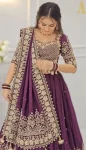 MODERN GEORGETTE EMBROIDERY THREAD & SEQUENCE WORK LEHENGA CHOLI WITH DUPATTA FESTIVE WEAR WHOLESALE PRICE ETHNIC GARMENT (5)