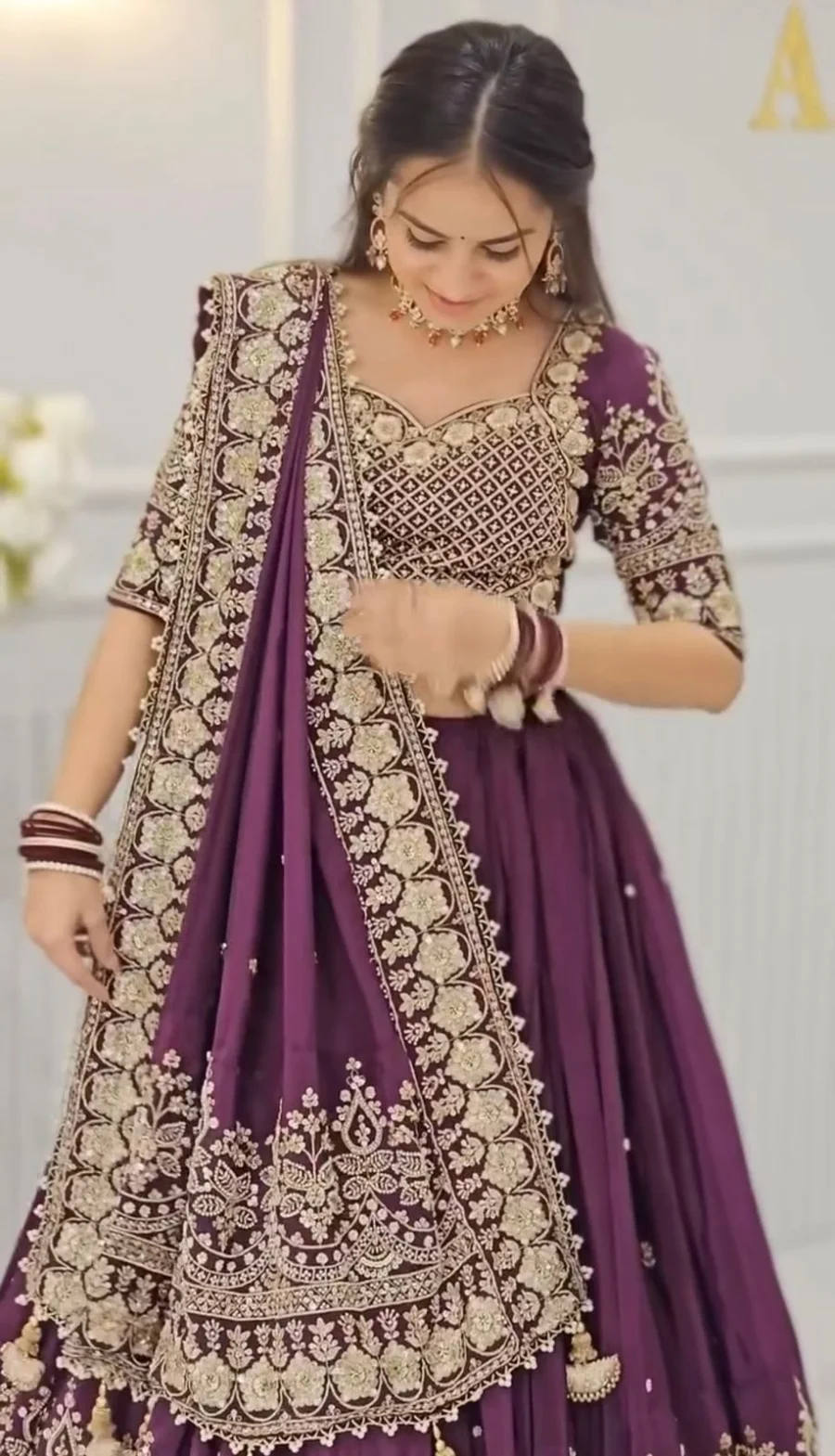 MODERN GEORGETTE EMBROIDERY THREAD & SEQUENCE WORK LEHENGA CHOLI WITH DUPATTA FESTIVE WEAR WHOLESALE PRICE ETHNIC GARMENT (3)
