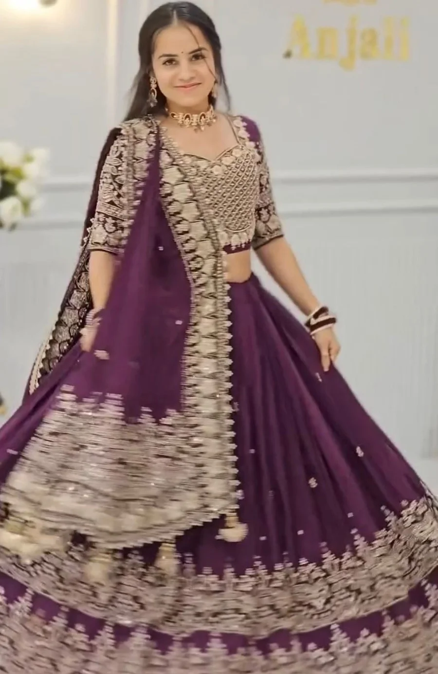 MODERN GEORGETTE EMBROIDERY THREAD & SEQUENCE WORK LEHENGA CHOLI WITH DUPATTA FESTIVE WEAR WHOLESALE PRICE ETHNIC GARMENT (5)