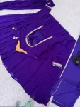 MODERN GEORGETTE RAMBO SEQUENCE EMBROIDERY MOTI WORK GOWN BOTTOM WITH DUPATTA FESTIVE WEAR WHOLESALE PRICE ETHNIC GARMENT (2)