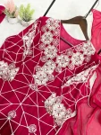 MODERN GEORGETTE SEQUENCE EMBROIDERY WORK TOP PALAZZO WITH DUPATTA FESTIVE WEAR WHOLESALE PRICE ETHNIC GARMENT (2)